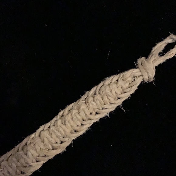 3/$20 Fish bone Lapis knot hemp and lapis lazuli handmade bracelet - Picture 4 of 4